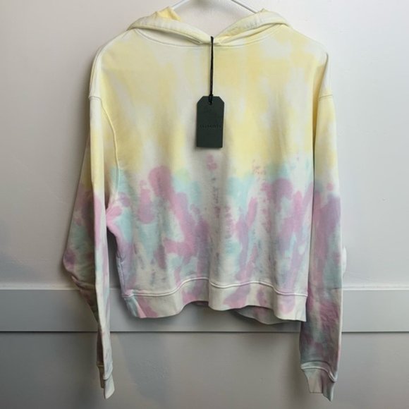 NWT All Saints Pippa Yellow/Lilac Tie Dye Hoody - Picture 3 of 9